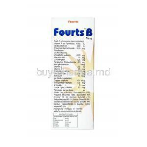 Fourts B Syrup, Pyridoxine,Thiamine and Riboflavin composition