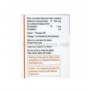 Metffil G, Glimepiride and Metformin 2mg dosage