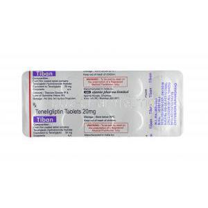 Tiban, Teneligliptin tablets back