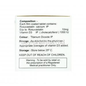 Rosufit D , Rosuvastatin and Vitamin D3 dosage