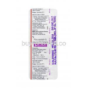 Rosufit D , Rosuvastatin and Vitamin D3 tablets back