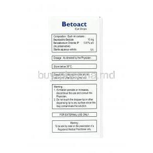 Betoact Eye Drop, Bepotastine composition