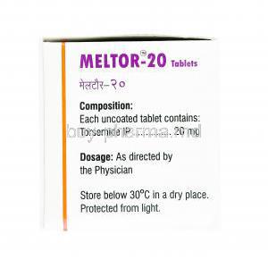 Meltor, Torasemide 20mg dosage