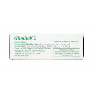 Glimitab, Glimepiride dosage