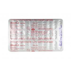 Blush Z capsules back