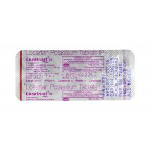 Losatrust , Losartan tablets back