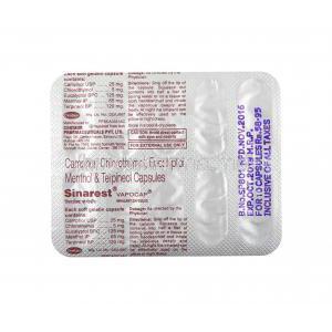 Sinarest Vapocap Capsules back