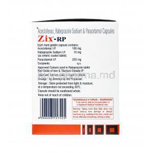 Zix RP, Aceclofenac, Paracetamol and Rabeprazole composition