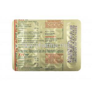 Zix RP, Aceclofenac, Paracetamol and Rabeprazole capsules back