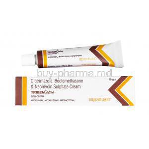 Triben Plus Cream, Beclometasone/ Clotrimazole/ Neomycin