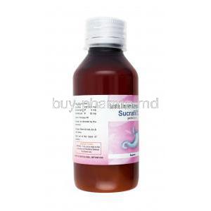 Sucrafil DS Suspension, Sucralfate, Domperidone and Simethicone bottle side