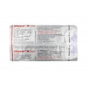 Glipijub M, Metformin and Teneligliptin tablets back