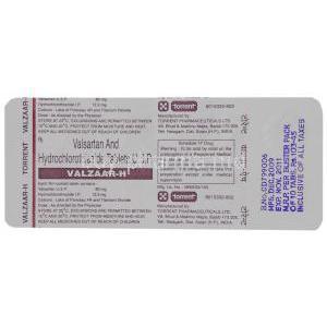 Valzaar H, Valsartan 80 mg/ Hydrochlorothiazide 12.5 mg blister information