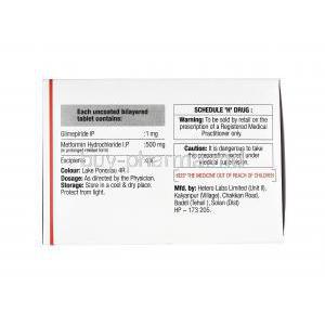 Jubiglim M, Glimepiride andMetformin composition