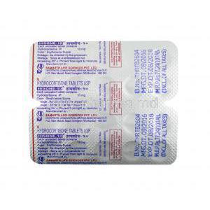 Hisone, Hydrocortisone 10mg tablets back