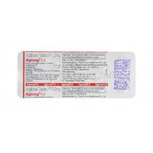 Agivog, Voglibose tablets back