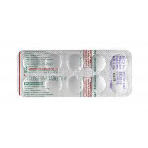 Pamserine, Cycloserine tablets back