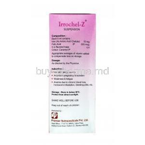 Irrochel-Z Syrup manufacturer