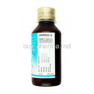 Expectus D Syrup, Chlorpheniramine and Dextromethorphan bottle side