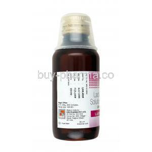 Laxose Solution, Lactulose bottle side