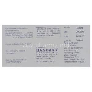 Faronem, Faropenem box information