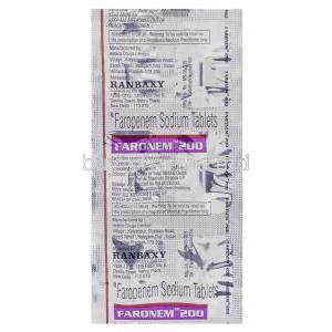 Faronem, Faropenem Tablets packaging