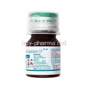 Azid Oral Suspension, Azithromycin bottle side