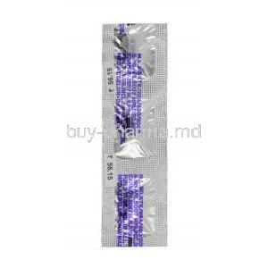 Azid, Azithromycin 500mg tablets back