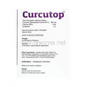 Curcutop dosage