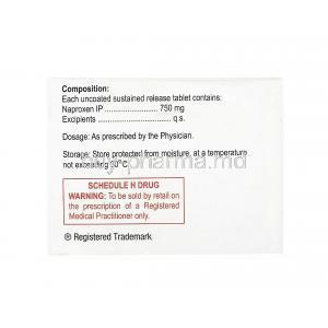 Naprosyn, Naproxen 750mg composition