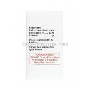 Aldactone, Spironolactone 50mg composition