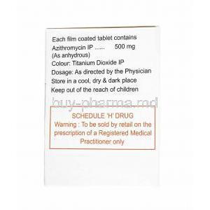 Azistart, Azithromycin composition