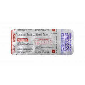 Acedip, Amlodipine and Lisinopril tablets back