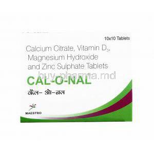 Calonal, Calcium Citrate/ Vitamin D3/ Magnesium Hydroxide/ Zinc