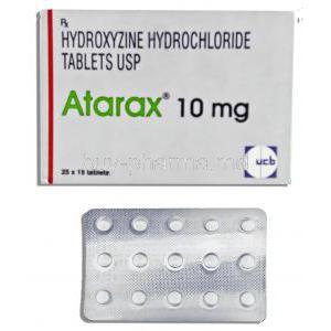 Atarax , Hydroxyzine HCl  10 mg Tablet (UCB India)