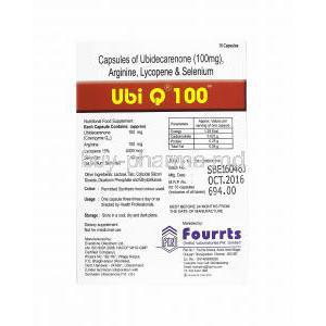 Ubi Q, Coenzyme Q10, Selenium and Arginine. manufacturer
