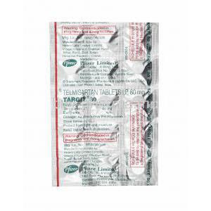 Targit, Telmisartan 80mg tablets