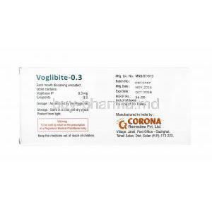 Voglibite, Voglibose 0.3mg manufacturer