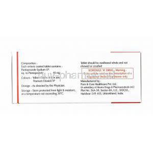 Petiol, Pantoprazole manufacturer