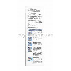 Cefbil Oral Suspension, Cefpodoxime 100mg directions for use