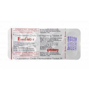 Emnil, Ondansetron tablets back