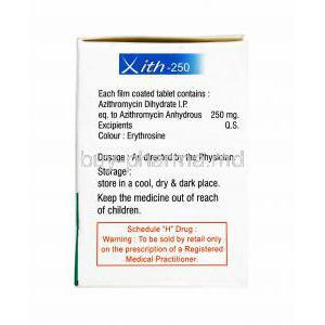 Xith, Azithromycin dosage