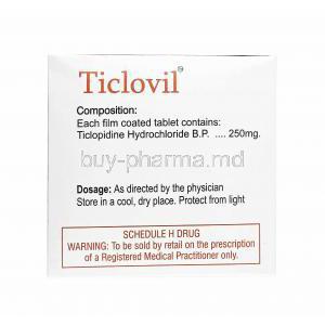 Ticlovil, Ticlopidine composition