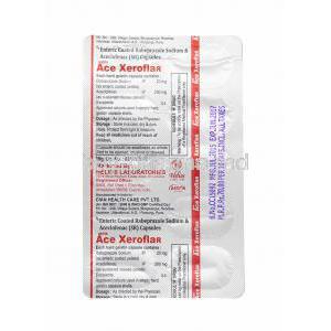 Ace Xerofla R, Aceclofenac and Rabeprazole tablets back