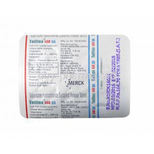 Tolflex, Tolperisone tablets back