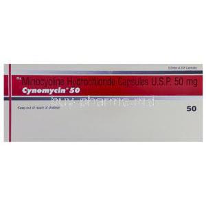 Generic  Minocin , Minocycline HCL  Capsules box