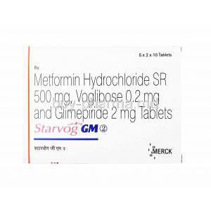 Starvog GM, Glimepiride, Metformin and Voglibose 2mg