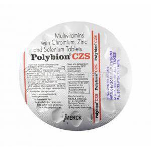 Polybion CZS tablets back