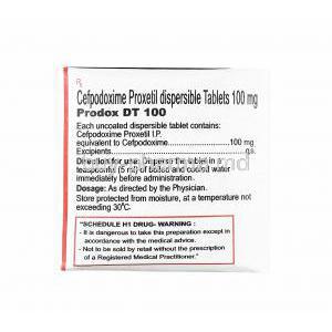 Prodox DT, Cefpodoxime direction for use