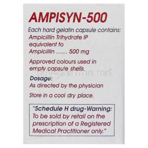 Ampisyn, Generic Omnipen, Ampicillin 500 mg Capsule Composition